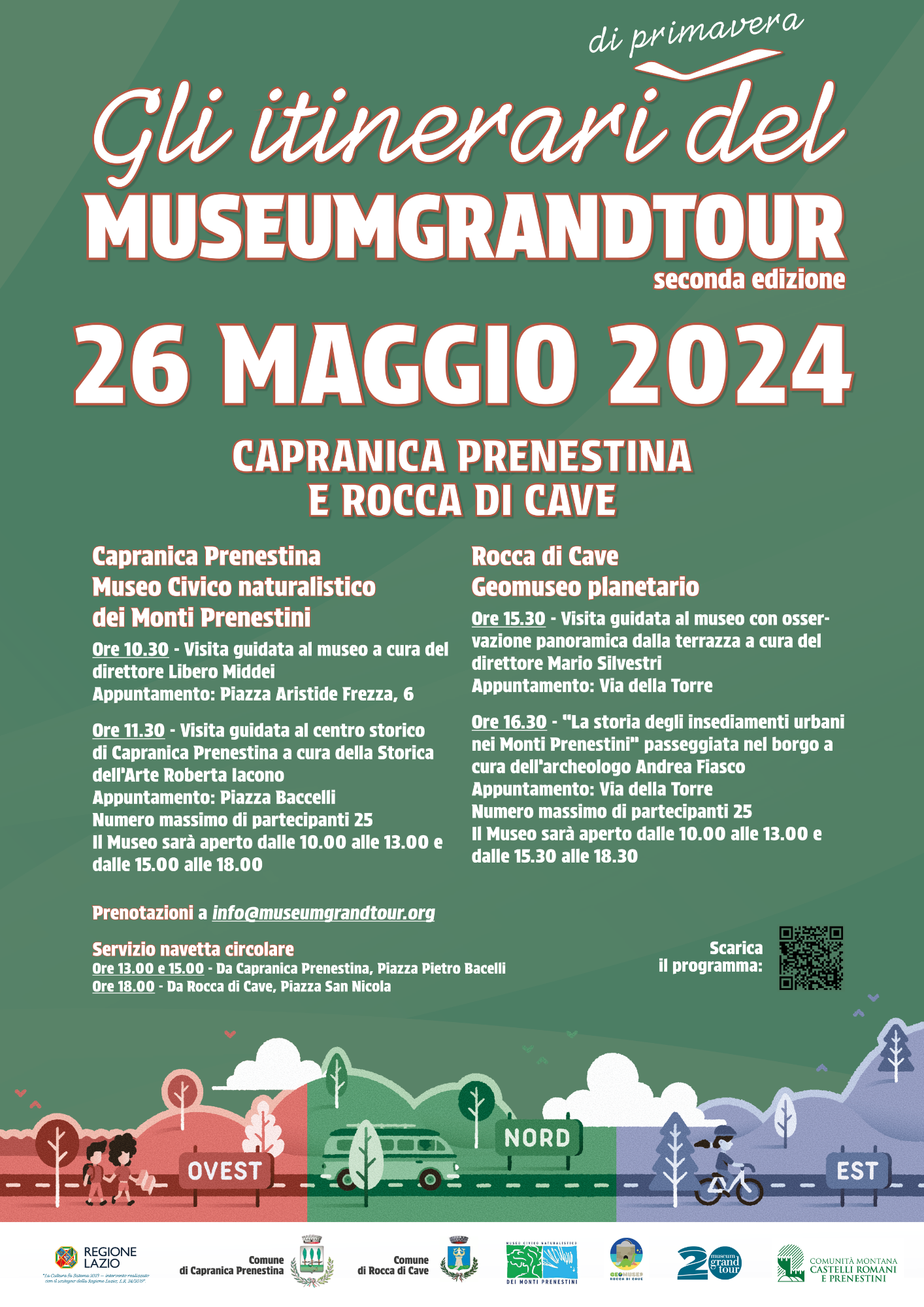 Locandine itinerari Capranica Presestina e Rocca di Cave