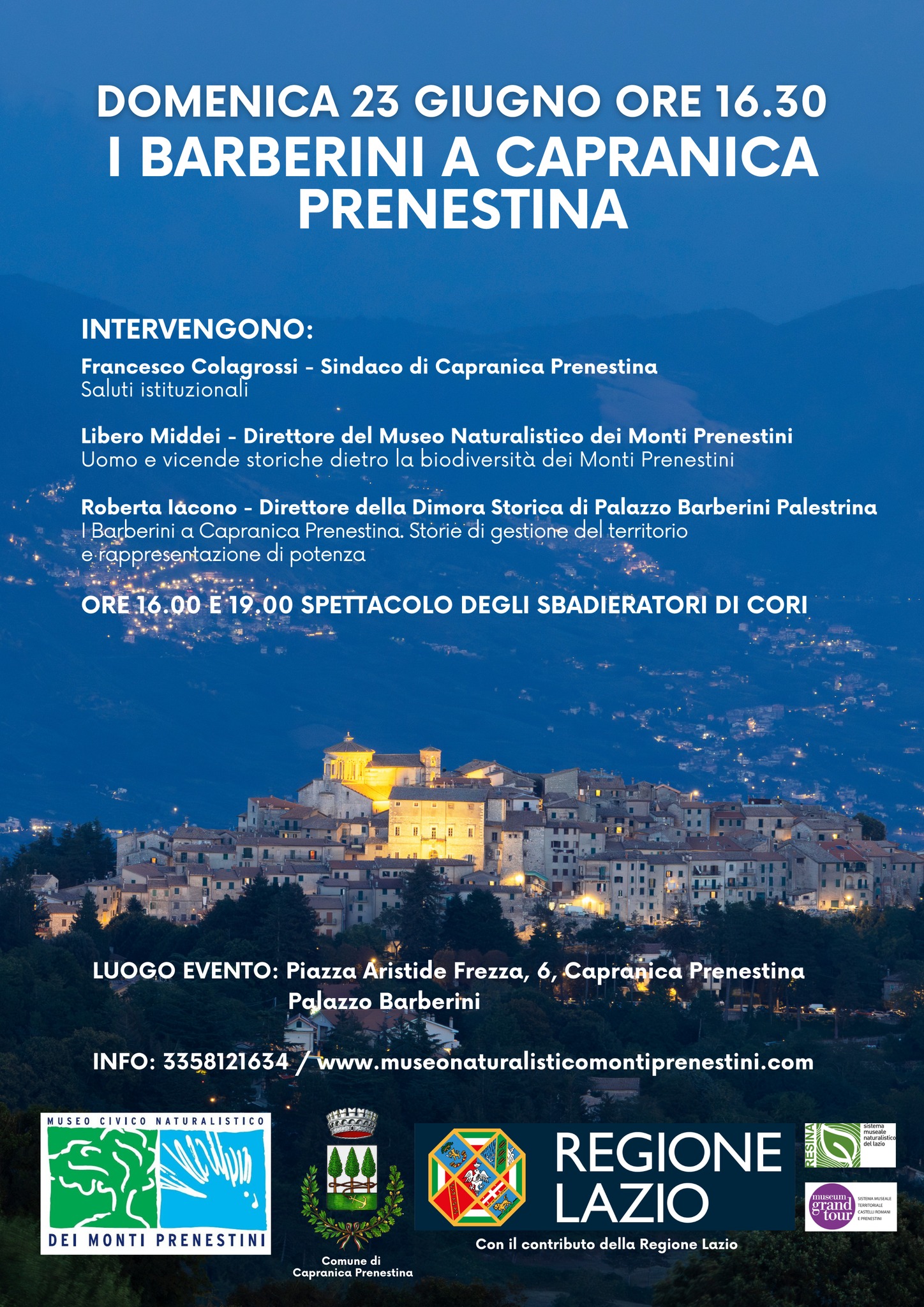 Locandina evento Capranica Prenestina