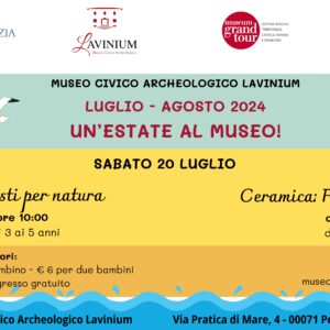 Banner laboratori 20 luglio Museo Pomezia