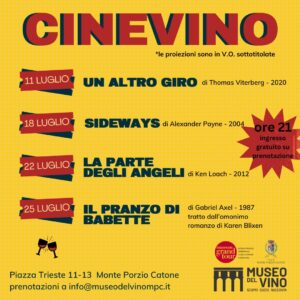 Programma Museo del Vino CINEVINO.