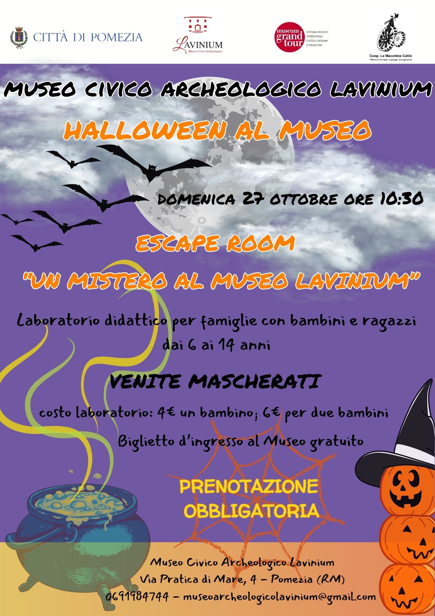 Locandina Halloween 2024 Museo Lavinium